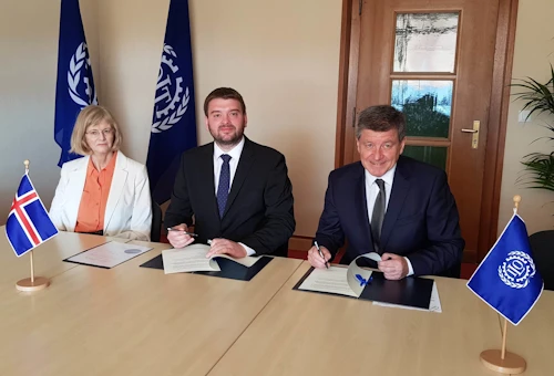 Frá vinstri: Anna Lilja Gunnarsdóttir, Ásmundur Einar Daðason og Guy Ryder