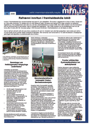 Vefrit menntamálaráðuneytis, 18. tbl. 2006